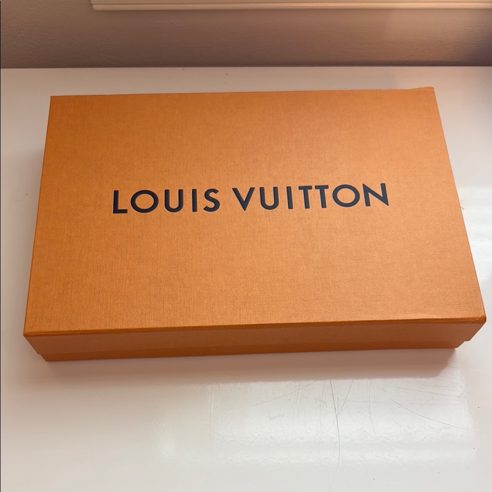 Louis Vuitton Orange Gift Box with Ribbon, Gift Card & LV Tissue Paper